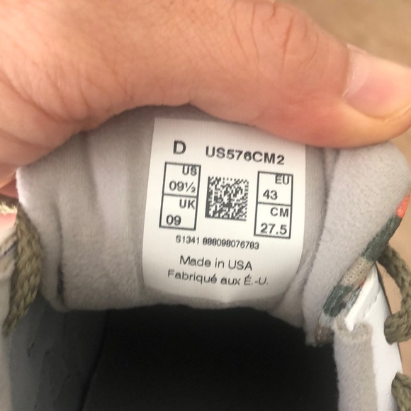 🇺🇸NEW BALANCE 576 olive camo sz 9.5 made in USA - Picture 5 of 9